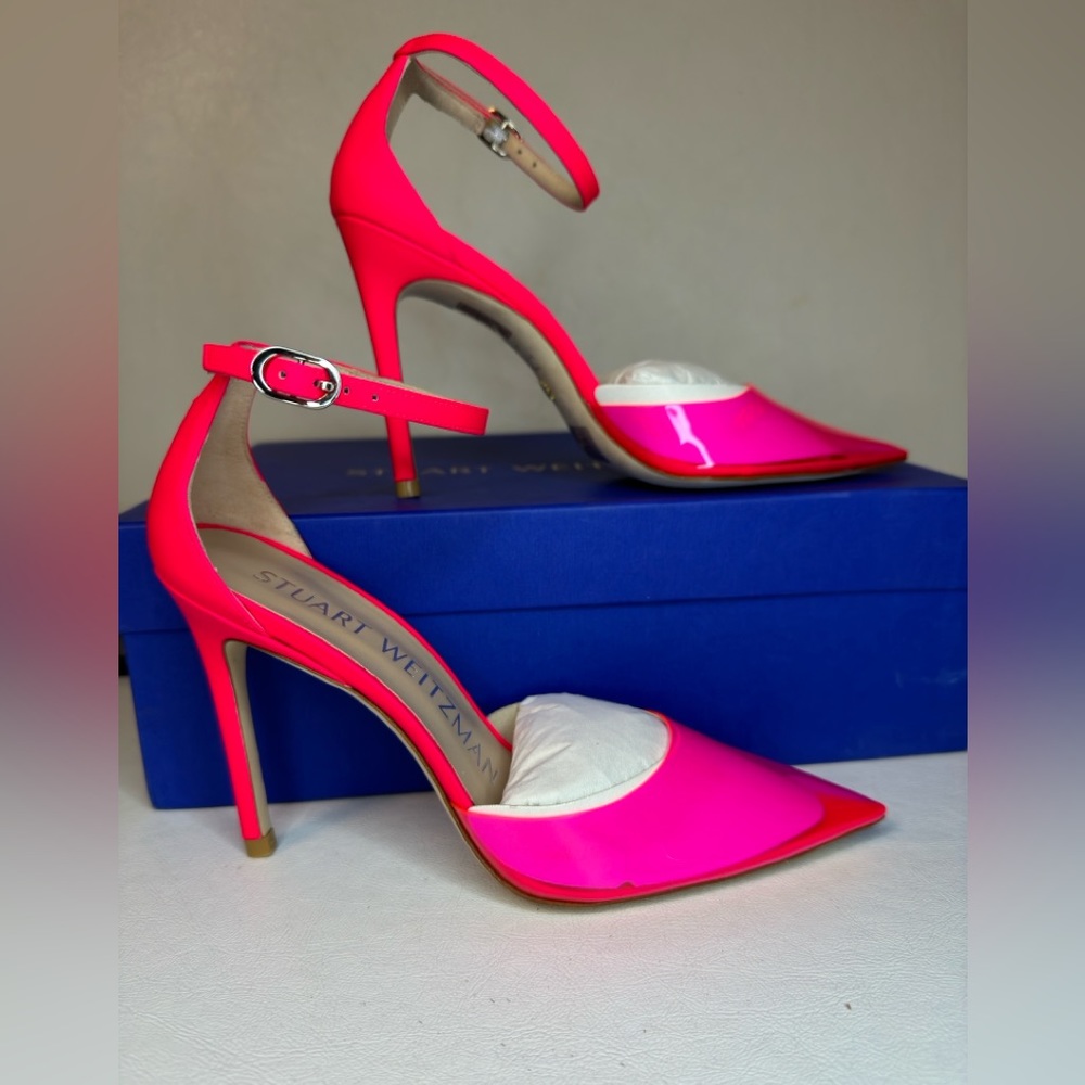 Stuart Weitzman Stuart 100 patent-leather and PVC pumps casual wedding summer